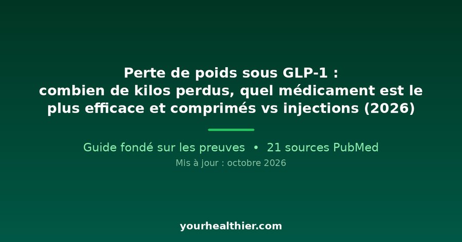 Perte de poids sous GLP-1 : combien de kilos perdus, quel médicament est le plus efficace et comprimés vs injections (2026)