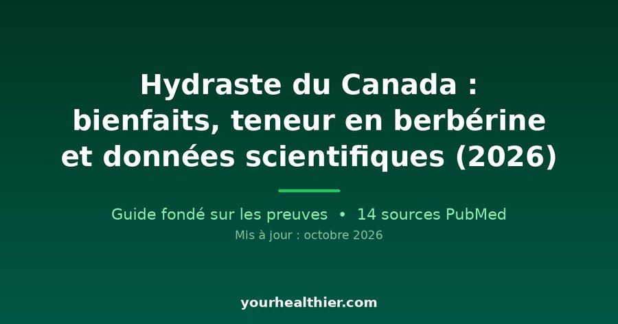 Hydraste du Canada : bienfaits, teneur en berbérine et données scientifiques (2026)
