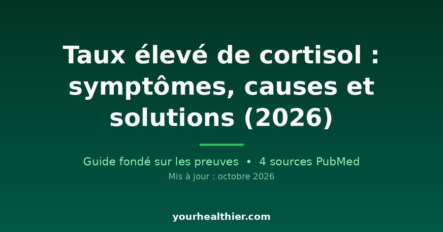 Taux élevé de cortisol : symptômes, causes et solutions (2026)