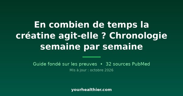 En combien de temps la créatine agit-elle ? Chronologie semaine par semaine