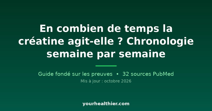 En combien de temps la créatine agit-elle ? Chronologie semaine par semaine