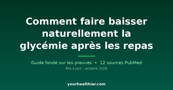 Comment faire baisser naturellement la glycémie après les repas
