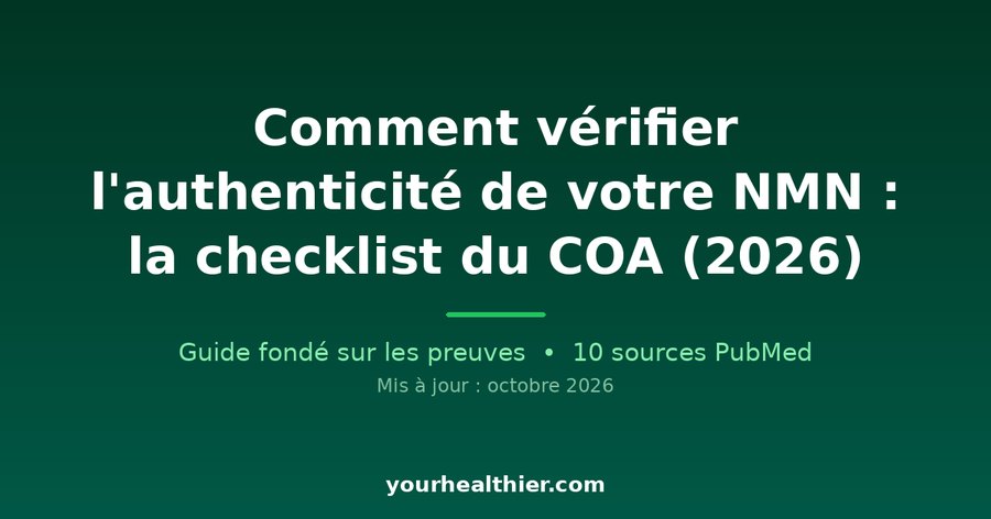 Comment vérifier l’authenticité de votre NMN : la checklist du COA (2026)