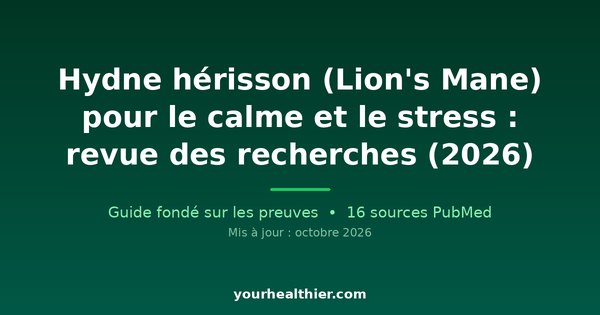 Hydne hérisson (Lion’s Mane) pour le calme et le stress : revue des recherches (2026)