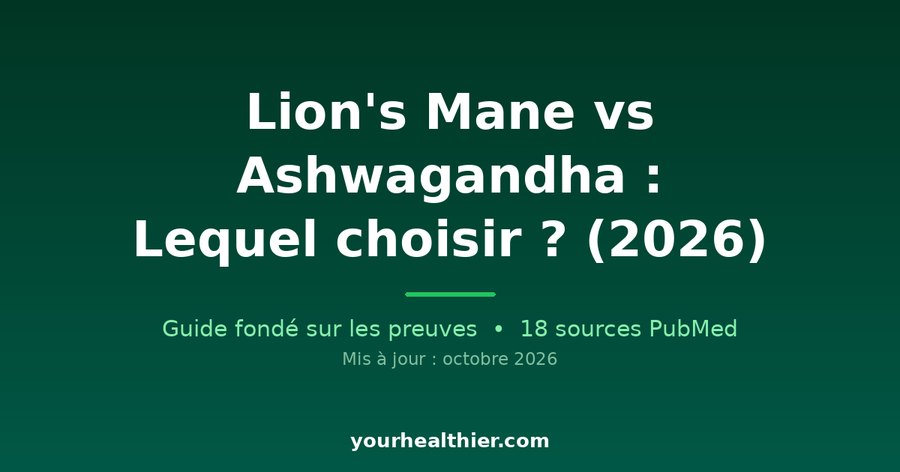 Lion’s Mane vs Ashwagandha : Lequel choisir ? (2026)
