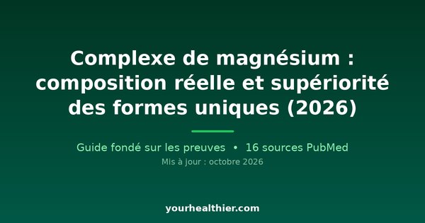 Complexe de magnésium : composition réelle et supériorité des formes uniques (2026)