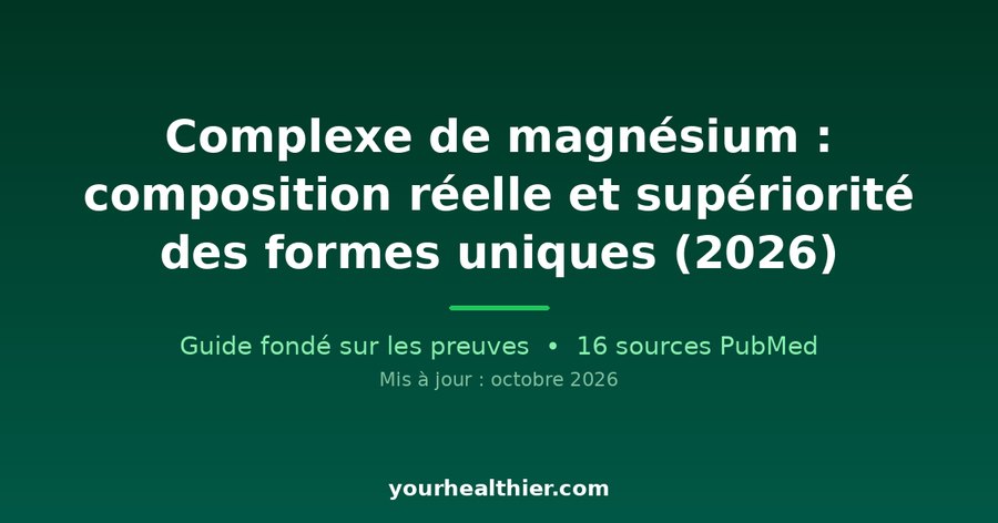 Complexe de magnésium : composition réelle et supériorité des formes uniques (2026)