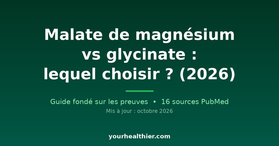 Malate de magnésium vs glycinate : lequel choisir ? (2026)