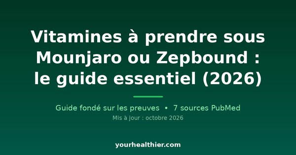 Vitamines à prendre sous Mounjaro ou Zepbound : le guide essentiel (2026)