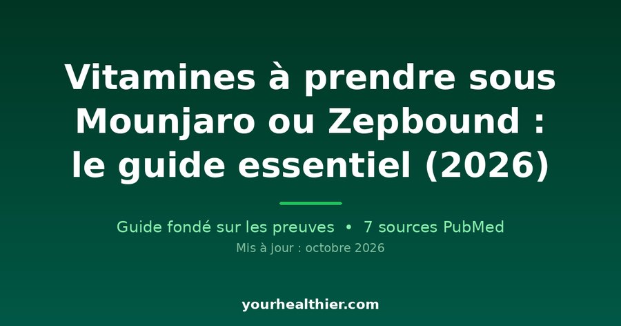 Vitamines à prendre sous Mounjaro ou Zepbound : le guide essentiel (2026)