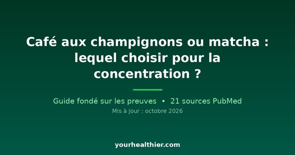 Café aux champignons ou matcha : lequel choisir pour la concentration ?