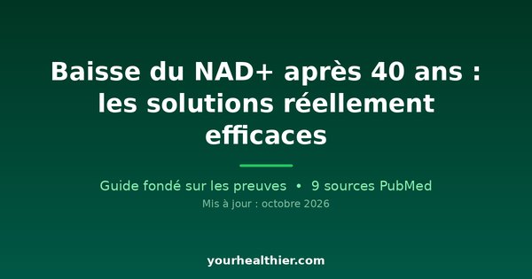 Baisse du NAD+ après 40 ans : les solutions réellement efficaces