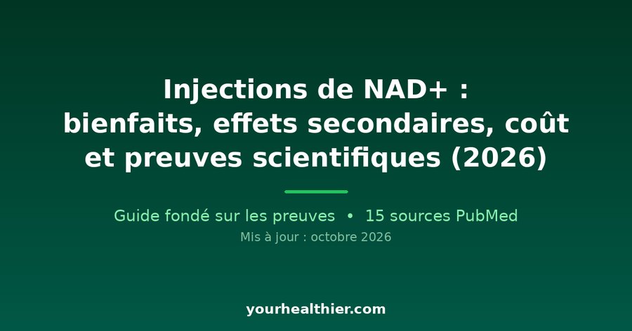 Injections de NAD+ : bienfaits, effets secondaires, coût et preuves scientifiques (2026)
