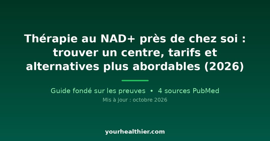 Thérapie au NAD+ près de chez soi : trouver un centre, tarifs et alternatives plus abordables (2026)