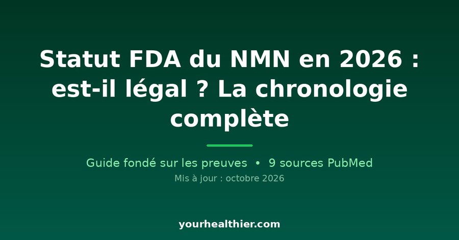 Statut FDA du NMN en 2026 : est-il légal ? La chronologie complète