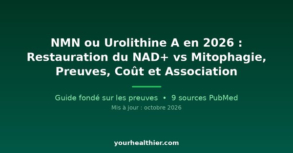 NMN ou Urolithine A en 2026 : Restauration du NAD+ vs Mitophagie, Preuves, Coût et Association
