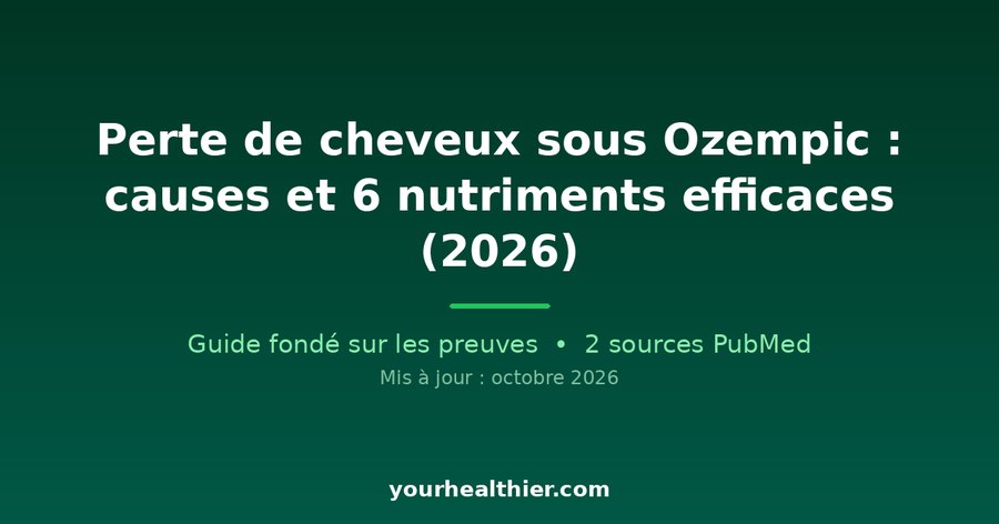 Perte de cheveux sous Ozempic : causes et 6 nutriments efficaces (2026)
