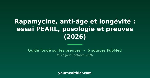 Rapamycine, anti-âge et longévité : essai PEARL, posologie et preuves (2026)