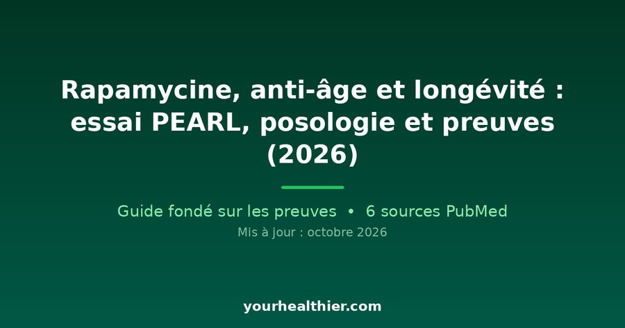 Rapamycine, anti-âge et longévité : essai PEARL, posologie et preuves (2026)