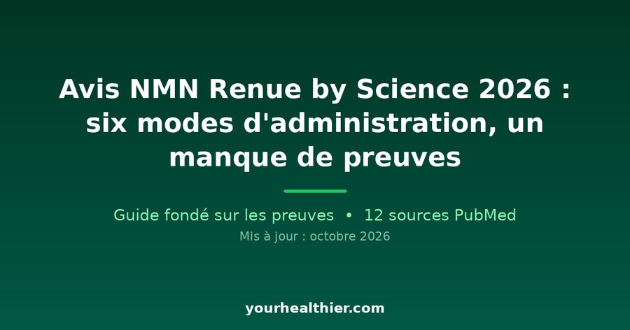 Avis NMN Renue by Science 2026 : six modes d’administration, un manque de preuves