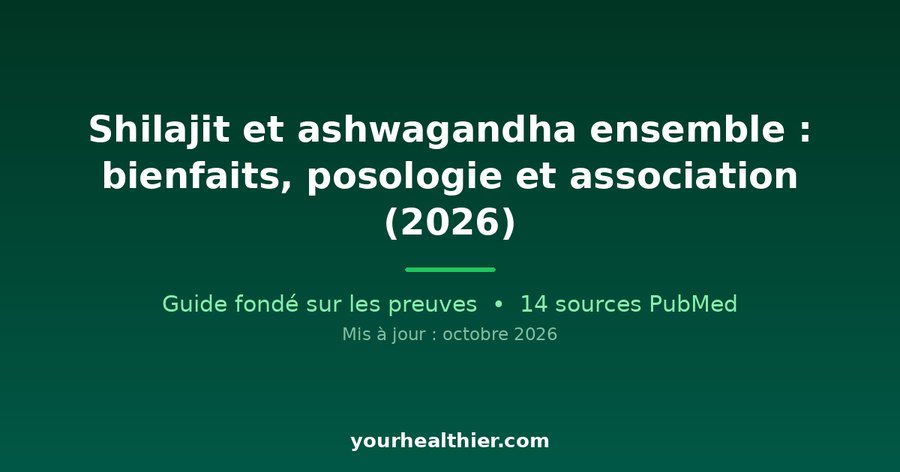 Shilajit et ashwagandha ensemble : bienfaits, posologie et association (2026)