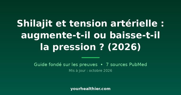 Shilajit et tension artérielle : augmente-t-il ou baisse-t-il la pression ? (2026)