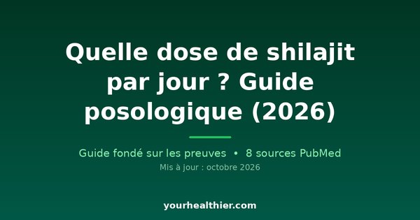 Quelle dose de shilajit par jour ? Guide posologique (2026)