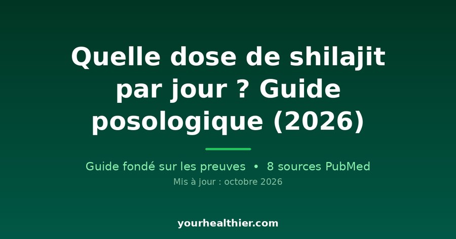 Quelle dose de shilajit par jour ? Guide posologique (2026)