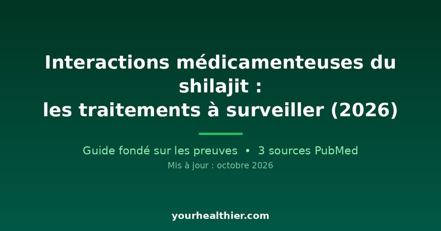 Interactions médicamenteuses du shilajit : les traitements à surveiller (2026)