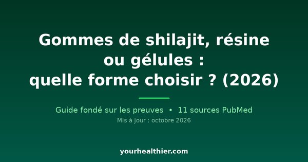 Gommes de shilajit, résine ou gélules : quelle forme choisir ? (2026)