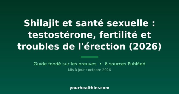 Shilajit et santé sexuelle : testostérone, fertilité et troubles de l’érection (2026)