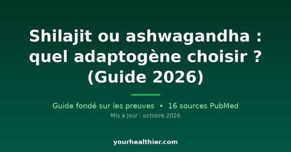 Shilajit ou ashwagandha : quel adaptogène choisir ? (Guide 2026)