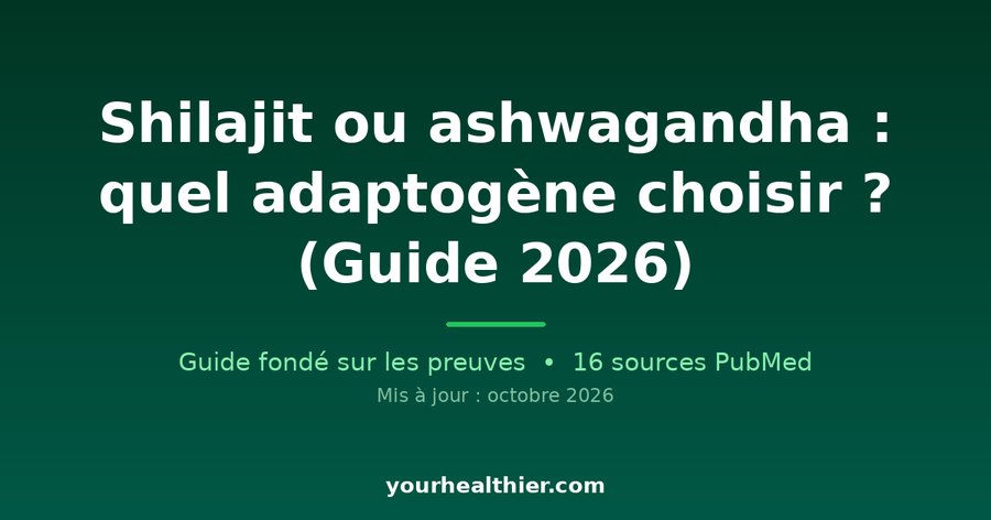 Shilajit ou ashwagandha : quel adaptogène choisir ? (Guide 2026)
