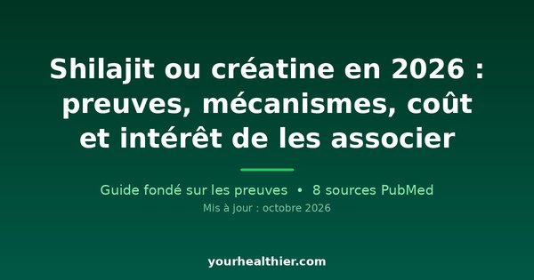 Shilajit ou créatine en 2026 : preuves, mécanismes, coût et intérêt de les associer