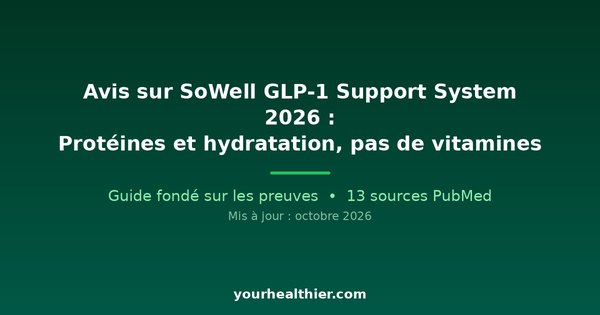 Avis sur SoWell GLP-1 Support System 2026 : Protéines et hydratation, pas de vitamines