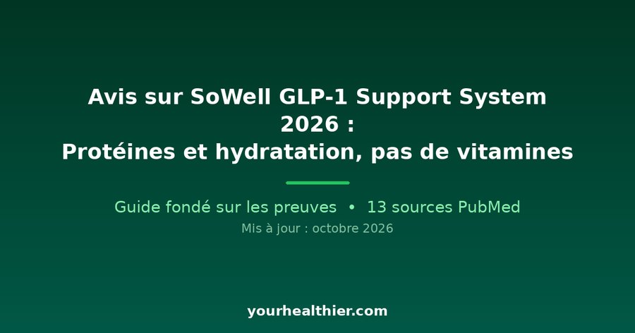 Avis sur SoWell GLP-1 Support System 2026 : Protéines et hydratation, pas de vitamines