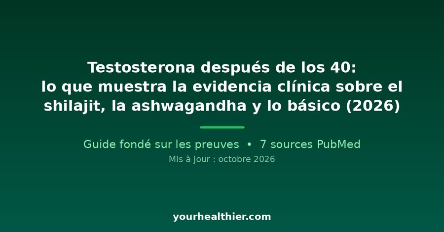 Testosterona después de los 40: lo que muestra la evidencia clínica sobre el shilajit, la ashwagandha y lo básico (2026)