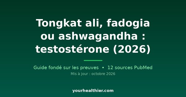 Tongkat ali, fadogia ou ashwagandha : testostérone (2026)