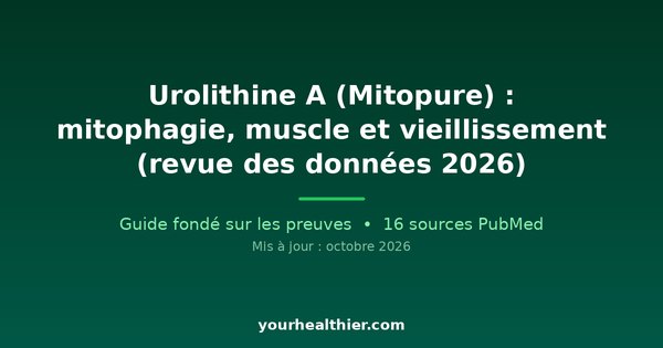 Urolithine A (Mitopure) : mitophagie, muscle et vieillissement (revue des données 2026)