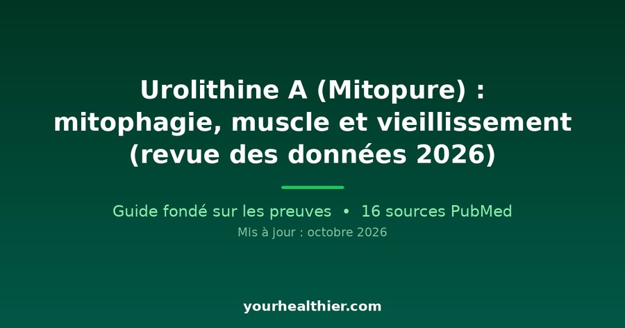 Urolithine A (Mitopure) : mitophagie, muscle et vieillissement (revue des données 2026)