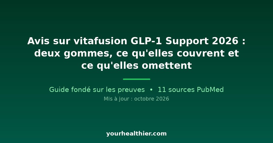Avis sur vitafusion GLP-1 Support 2026 : deux gommes, ce qu’elles couvrent et ce qu’elles omettent