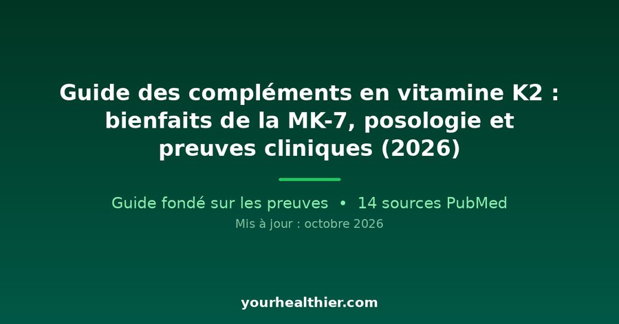 Guide des compléments en vitamine K2 : bienfaits de la MK-7, posologie et preuves cliniques (2026)
