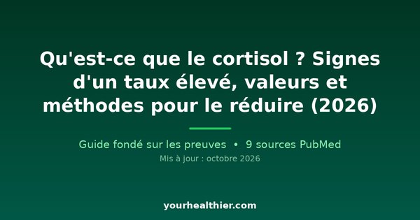 Qu’est-ce que le cortisol ? Signes d’un taux élevé, valeurs et méthodes pour le réduire (2026)