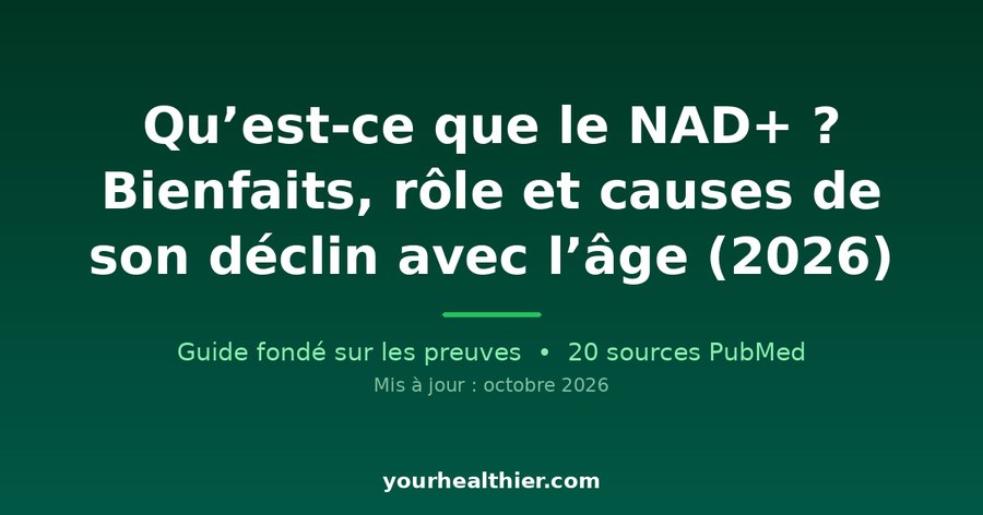 Qu’est-ce que le NAD+ ? Bienfaits, rôle et causes de son déclin avec l’âge (2026)