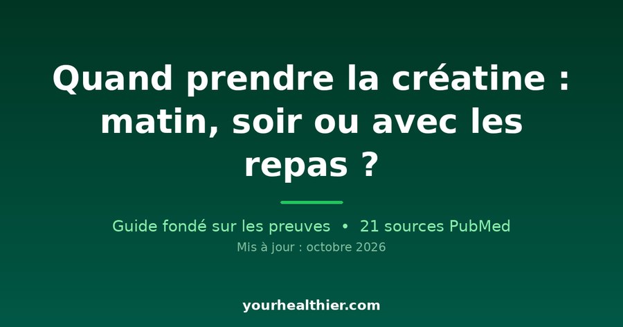 Quand prendre la créatine : matin, soir ou avec les repas ?